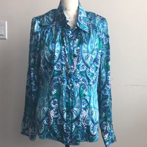 EUC Cache silk blouse SZ XL.